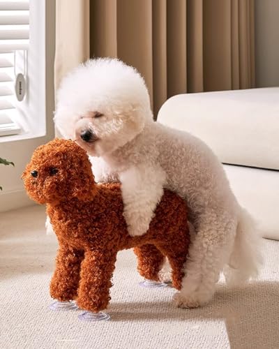 Interaktives Hundespielzeug aus Silikon, für Paarung, simuliertes Haar, empathetischer Schlafpartner, Miniaturschnauzer/Bichon Frisé, Haustier-Reproduktion
