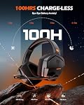 NUBWO G06 Dual Wireless Gaming Headset with Microphone for PS5, PS4, PC, Mobile, Switch: 2.4GHz Wireless + Bluetooth - 100 Hr Battery - 50mm Drivers - Orange