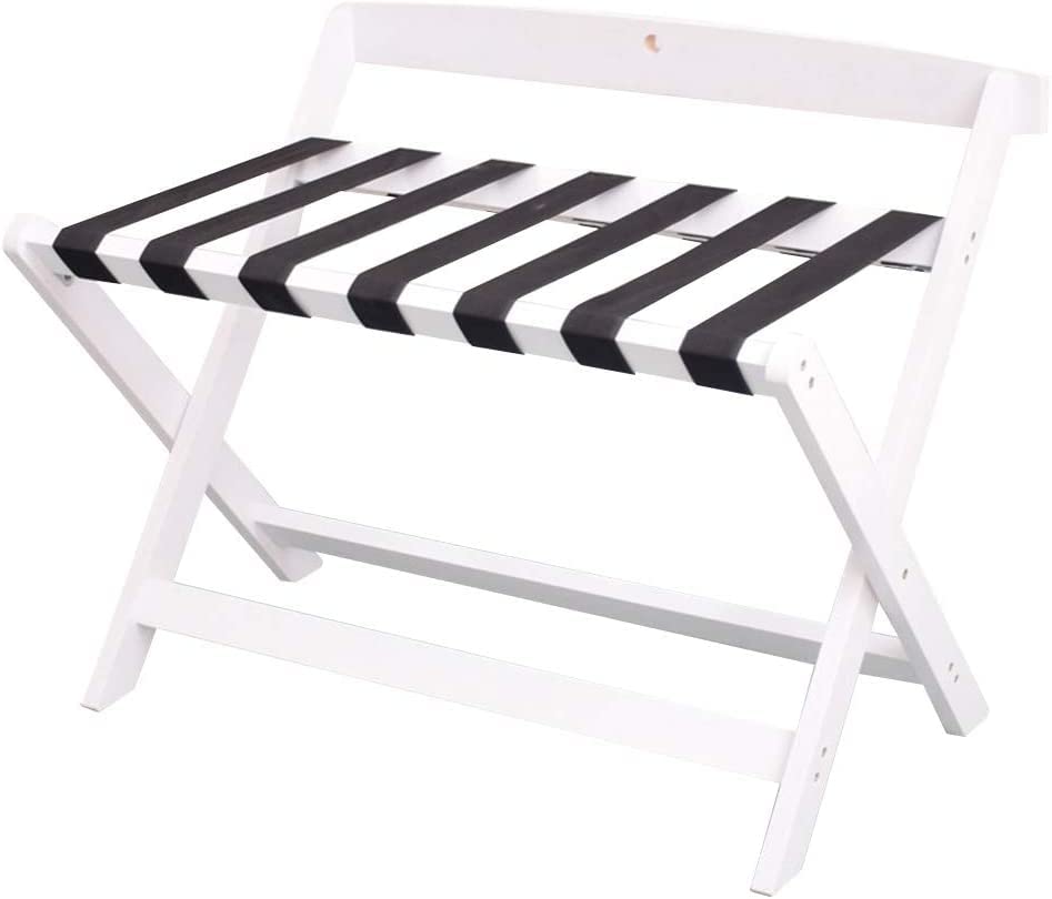Support de valise en bois pliable pour éviter le mal de dos lors des bagages