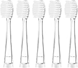 子供用交換用歯ブラシヘッド 5個入り SEAGO SG-513/977/EK6 対応、Brush-Baby WildOnes/KIDZSONIC 対応、Dada-Tech DT-BB1/DT-977/DT-K6 対応 (白, 3歳+) (白, 3歳+) (白, 3歳+)