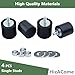 HizACome M8 40x40mm Rubber Isolator Mounts, 4 Pcs Single Studs Anti-Vibration Mounts for Generators, Compressors, Motor Engines, Pumps, VD-Type
