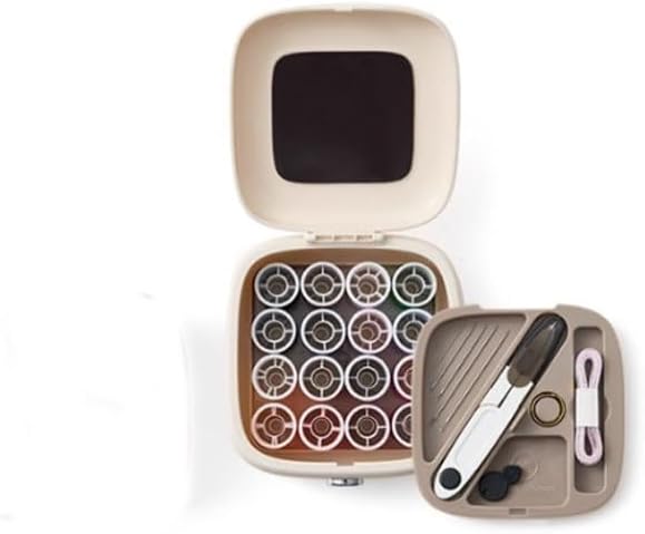 MVNOIRE ABS Magnetic Suction Needle Thread Box Home Sewing Kit Practical Storage Function