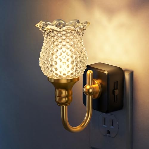 Image of DORESshop Night Light,Spot Flower Night Lights Plug into Wall 1 Pack