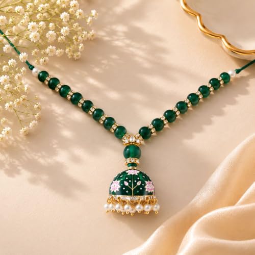 Image of I Jewels Womens Pearl Lumba Rakshabandhan Bracelet For Bhabhi /Sister