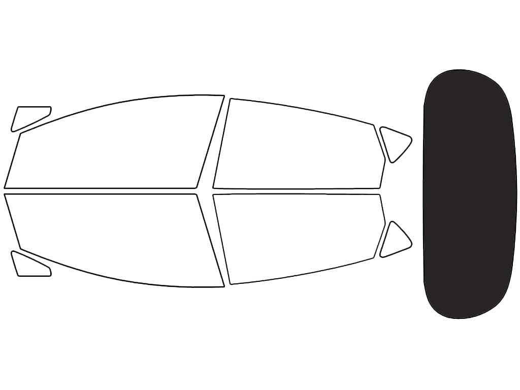 Rvinyl Window Tint Kit Compatible with Ford Fiesta 2011-2019 (Hatchback) - Rear Windshield Precut Kit - 20%
