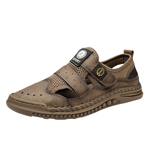 Sandalias de malla transpirable para hombre que evitan el calor con puntera protegida