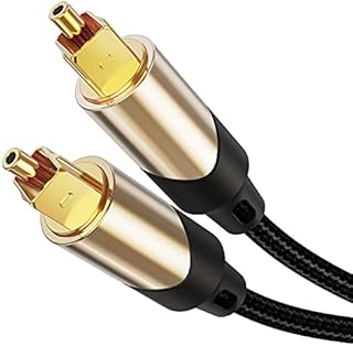 CableCreation Optical Cable 1.8M/6FT, Digital Audio Optical Toslink Cable [24K Gold Connector, Nylon Braided] Optical Fibre Spdif Lead Male to Male for Speakers Home Theater, Sound Bar, TV, PS4, Xbox