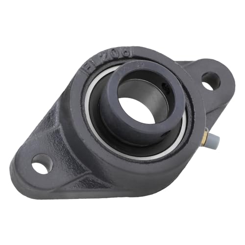SALF206-20G - 2-Bolt Flange-Mount Ball Bearing Unit, Insert Bearing SA206-20G, Cast Iron Housing LF206, Bore Shaft 1-1/4 in (31.75 mm), 4.45 in (113.03 mm) Flange Length with Double Rubber Seal