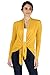 Mustard Womens Long Sleeve Open Cardigan Sweater, Mustard, Large