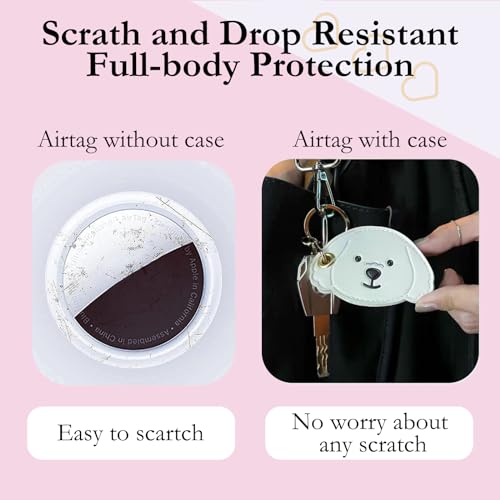 Funda para Airtag protectora de cuero para evitar pérdidas en maletas 4