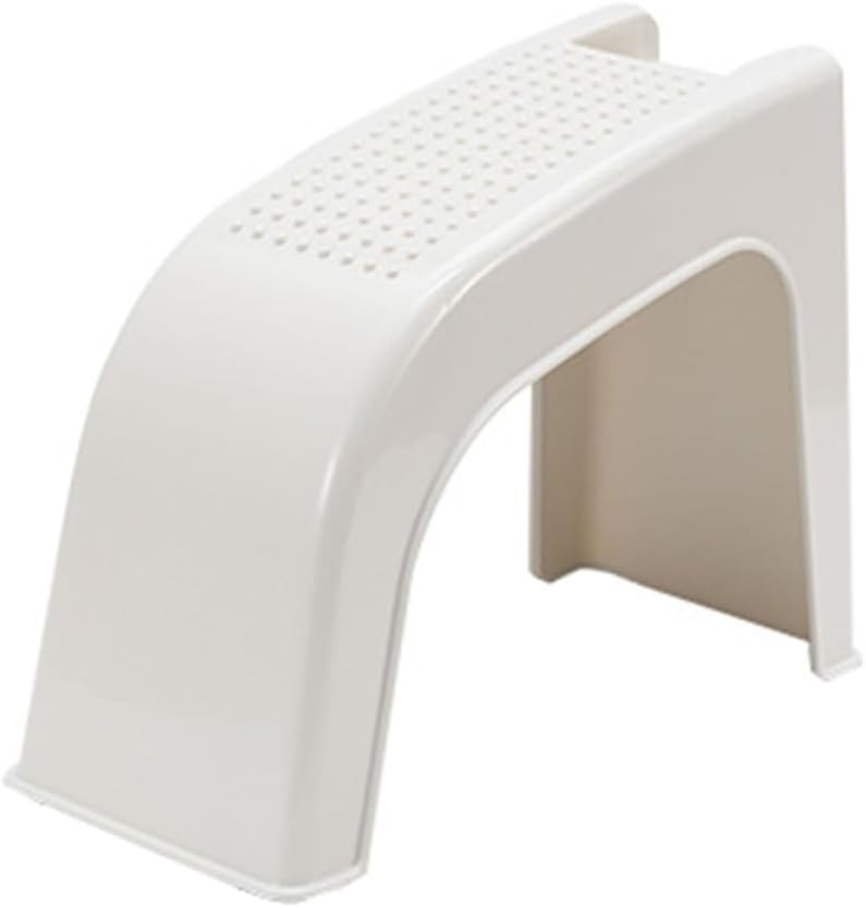 Multi-Functional Non-Slip Plastic Shower Foot Rest Stool for Pedicure and Home Use, Comfortable Beige Foot Leg Support Suitable for Professional Nail Shop and Disabled or Pregnant