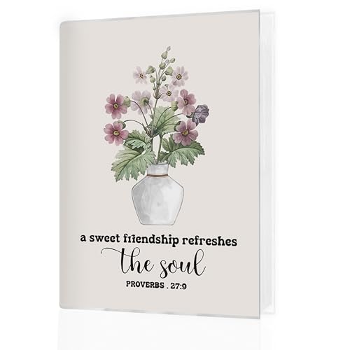 KJULYW Best Friend Christian Photo Album 4x6, Christian Friendship Gifts for Women, a Sweet Friendship Refreshes the Soul Religious Small Memory Photo Album Book for 18 Pockets Hold 36 Pictures