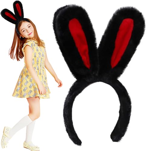 Diadema De Orejas Dè Conejo - Dìadema D́e Ořejas Dë Cònejo | Diâdema Con Orêjas Ďe Coņejo, Banda Para El Cabello Dė Pascua Peluda D́e Felpa, Lindo Accesorio Dé Disfraz Pàra Niños, Traje Ďe Dè