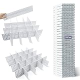 Drawer Dividers Adjustable Organizer 32Pcs - Suitable for Socks,Underwear,Makeup,Tidy Kitchen, Bedro