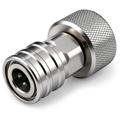 Garden Hose to Mini Power Washer Adapter 3/4 Ght to 1/4 Quick Connect Stainless Steel Convert Water Hose to Power Washer Connector