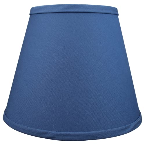 Fenchelshades.com Lampshade 6" Top Diameter X 10" Bottom Diameter X 8" Slant Height 6X10X8" With Spider Attachment (Navy) #TOP2