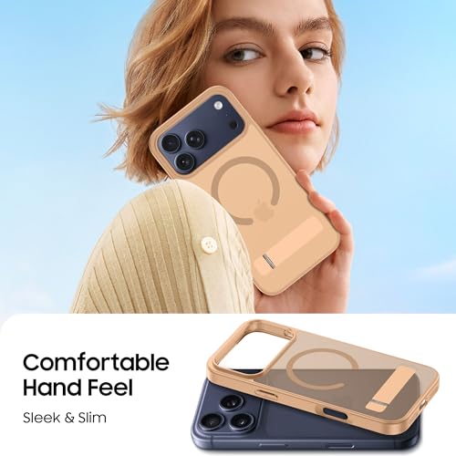 Coque silicone iPhone 17 Pro antichoc finition mat doré premium - 6