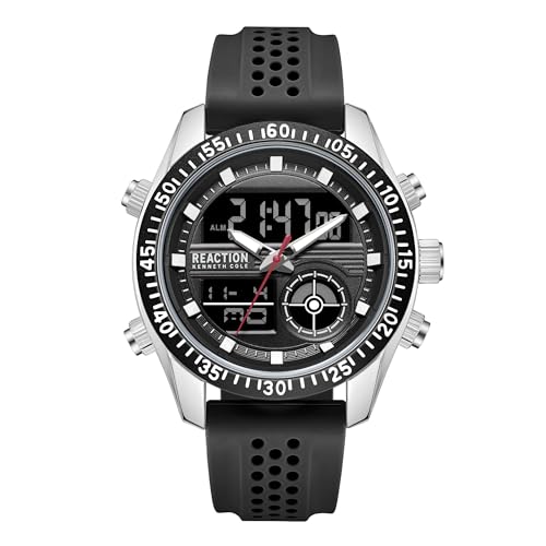 Kenneth Cole REACTION �����Y �A�i�f�W�E�H�b�` ? �A�i���O�f�W�^���f�B�X�v���C�A���@�\�A�X�|�[�c�x�[���A���_���f�U�C���A����̃J�W���A���A�N�Z�T���[�A�A�N�e�B�u�ȃ��C�t�X�^�C���t�@�b�V�������v, �V���o�[ - �u���b�N�V���R���B, 