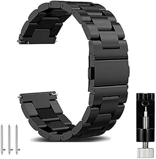 OTOPO Kompatibel Galaxy Watch 3 45mm Armband/46mm SM-R800 Armband & Gear S3 Armband Frauen Männer, 22mm Metallarmband für Samsung Gear S3 Frontier (Schwarz)