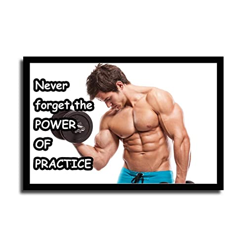 Lirong Never Forget Practice Motivational Inspirational Posters Home Decor Wall Art Print For Gym Motivational Quotes Poster Printing 16X24Inch(40X60Cm) #TOP26