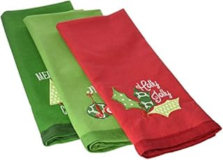 DII Decorative Spooky & Fun Cotton Printed Dishtowel Set, Jack-O-Lantern, 18x28