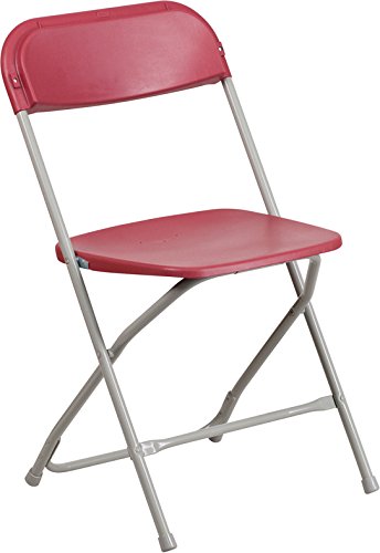 Flash Furniture Hercules™ Series Plastic Folding Chair - Red - 650Lb Weight Capacity Comfortable Event Chair - Lightweight Folding Chair #TOP15