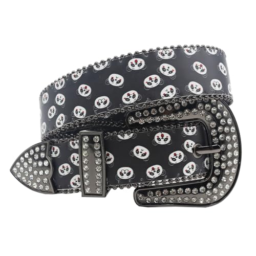 Ceinture cloutée sangle en cuir Western et détails artistiques