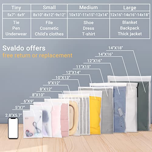 Svaldo T-Shirt Bags, 100Pcs 9X12 Inch Frosted Zipper Packaging Bags For Clothing, Resealable Poly Plastic Apparel Merchandise Zip Bags For Shipping Clothes Shirt Jeans, With Vent Hole, 3 Mil #TOP6
