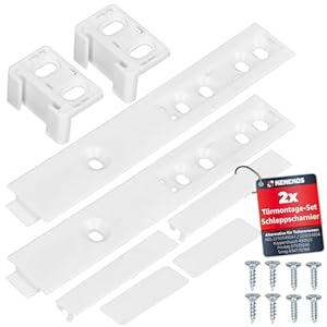 Kenekos - 2x Türmontageset Schleppscharnier kompatibel mit Kühlschrank AEG, ersetzt Ersatzteilnummer 2230349041, 223034904, auch geeignet für Küppersbusch 430922, Juno, Zanker, Zanussi