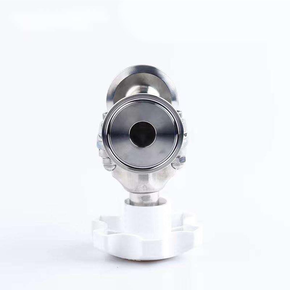 Edelstahl-Membranventil, DN40 1-1/2" Sanitär 2 Wege Silikon Dichtung Tri-Clamp Membranventil für Lebensmittel/chemische Industrie