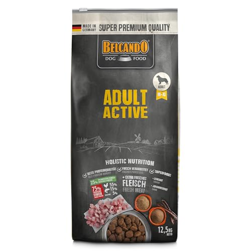 Belcando Adult Active [12,5 kg] Hundefutter | Trockenfutter für aktive Hunde & Sporthunde | Alleinfuttermittel für ausgewachsene Hunde ab 1 Jahr