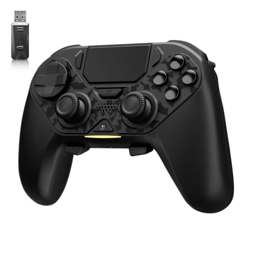 AceGamer Hypershadow D4 2.4G Wireless Controller for PS4/Switch/PC/IOS/Android/Steam Deck, TMR Joysticks, Instant Trigger Switch, Mechanical Buttons, 4 Macro Back Paddles, Turbo, 6-Axis Gyro, Grip Vibration +Trigger Vibration