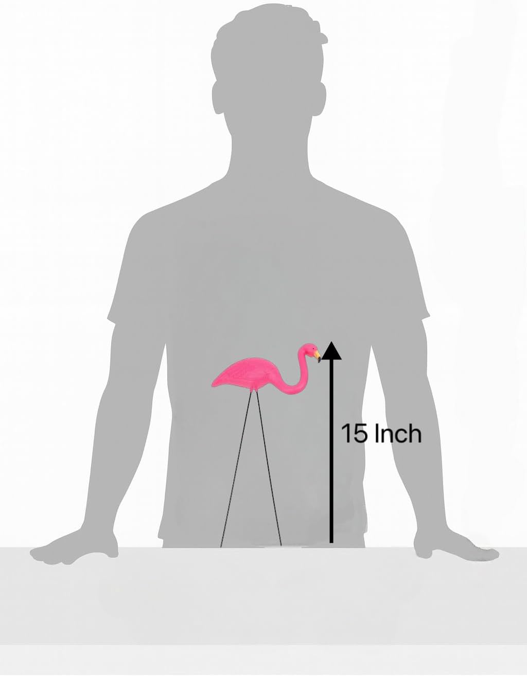 GiftExpress 12 Pack Pink Flamingos Yard Decorations - Small 14" Tall Plastic Flamingo Statue w/Metal Stakes - Lawn Ornaments & Garden Decor for Outdoor Parties
