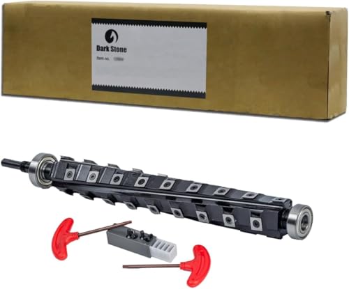 Dark stone DS12905 Helical Spiral Cutterhead for Ridgid R4331 Planer, 4-Row Carbide Insert Replacement Head, Quiet Smooth Finish Woodworking