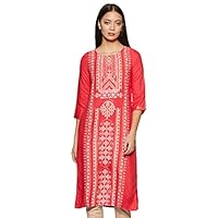 W for Woman Women’s Synthetic Straight Kurta