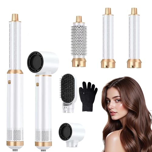 Image of Blow Dryer Brush 5 in 1: Ionic Hot Air Styler Hair Dryer Brush Blow Dryer Set for Curling Volumizing Straightening Styling