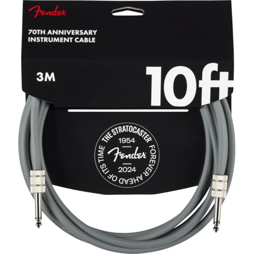 Câble d'instrument Fender anniversaire gris 3 m aux finitions soignées