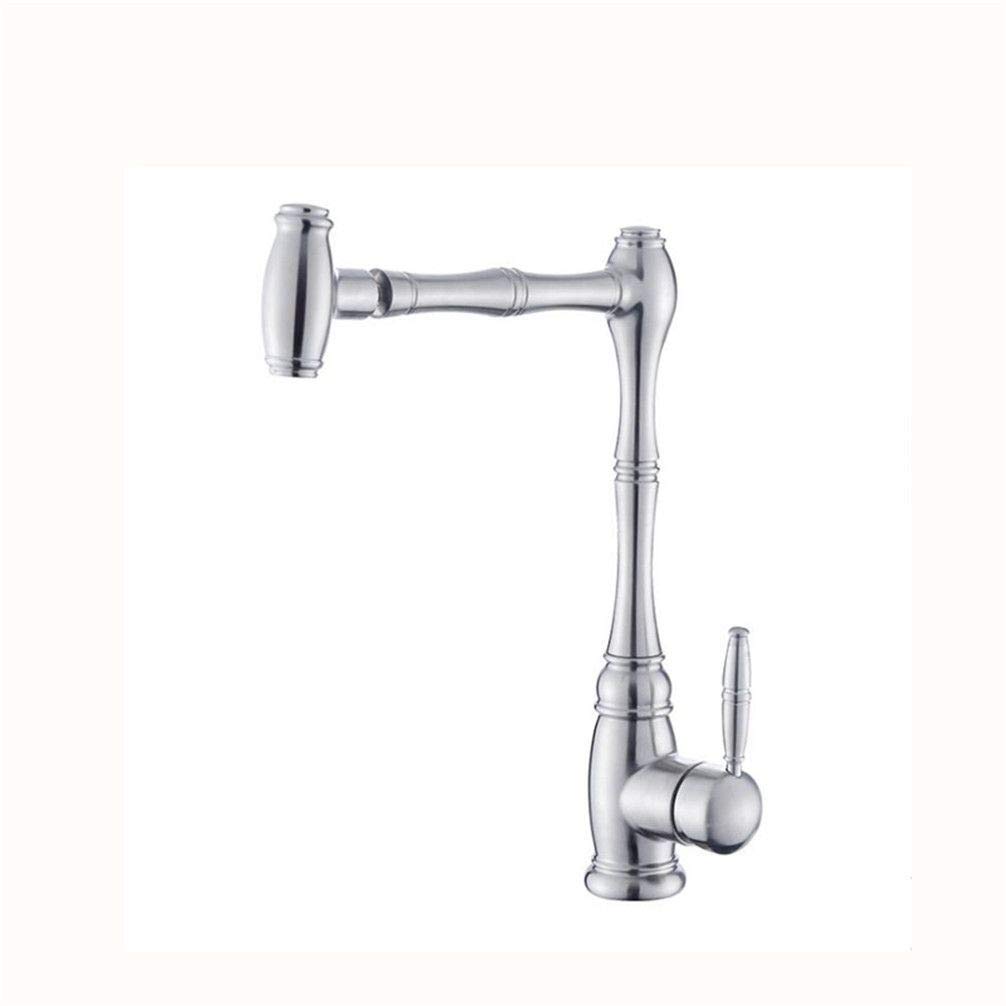 Robinet d'évier de cuisine en acier inox classique idéal pour nettoyer facilement les grands plats
