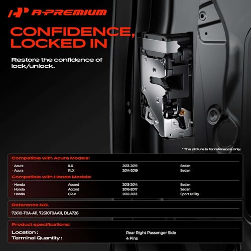 A-Premium Rear Right Passenger Side Door Lock Actuator Compatible with Honda Accord 2013-2014, Accord 2016-2017, CR-V 2012-2013 & Acura ILX 2013-2019, RLX 2014-2019, Fits Model with Manual Child Lock by A-Premium - Image 2
