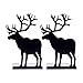 GMBYLBY Two Piece Elk Pattern Bookend Set Bookends for Heavy Books Non-Slip Metal Bookends Decorative Bookends for Offices Home Book Holder for Shelf Decor, Black