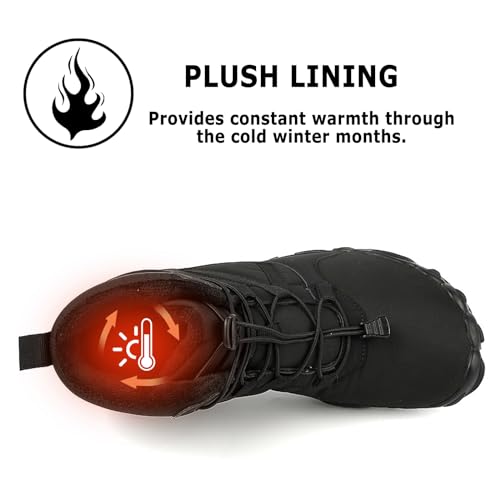 Barefoot Shoes Mens Womens Winter Warm Wide Toe Box Minimalist Zero Drop Outdoor Sole High-top Walking Shoes Snow Boots2
