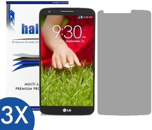 Halo Screen Protector Film Clear Matte (Anti-Glare) for LG G3 - (3 PACK) Lifetime Warranty