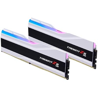 G.SKILL Trident Z5 RGB Series DDR5 RAM (Intel XMP 3.0) 48GB (2x24GB) 8400MT/s CL40-52-52-134 1.40V Desktop Computer Memory U-DIMM - Matte White (F5-8400J4052G24GX2-TZ5RW)