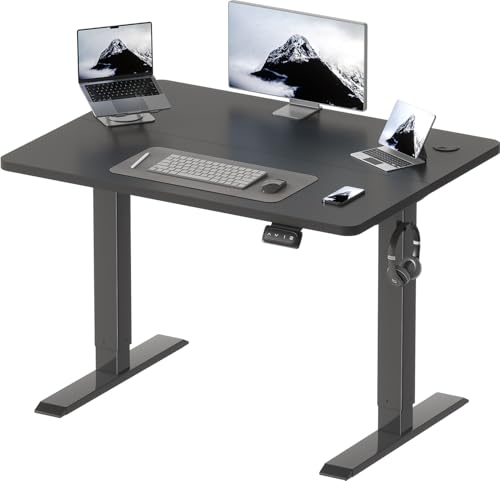 Devoko Höhenverstellbarer Schreibtisch, Elektrischer Schreibtisch Höhenverstellbar Tisch, Steh-Sitz Bürotisch, Computertisch mit Memory-Funktion, Stehpult, Standing Desk, Bürotisch,100 x 60 cm,Schwarz Devoko Höhenverstellbarer Schreibtisch, Elektrischer Schreibtisch Höhenverstellbar Tisch, Steh-Sitz Bürotisch, Computertisch mit Memory-Funktion, Stehpult, Standing Desk, Bürotisch,100 x 60 cm,Schwarz