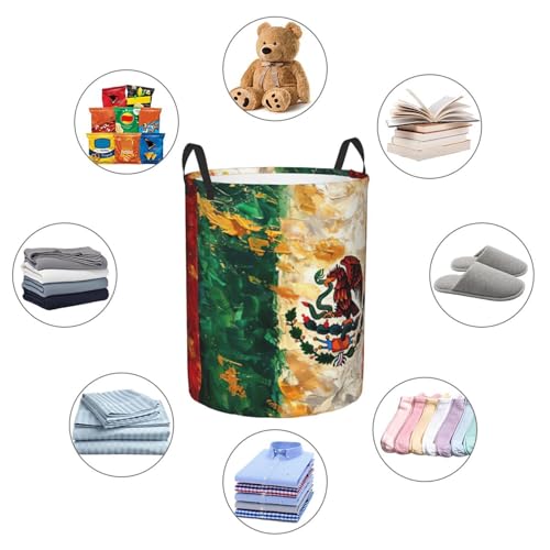 Panier à linge imprimé drapeau mexicain pour couverture - 7