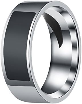 Mens/Women Ring with NFC,Size 6-14 Waterproof Smart Stainless Steel Jewelry Ring For Finger Wear Intelligent Gift