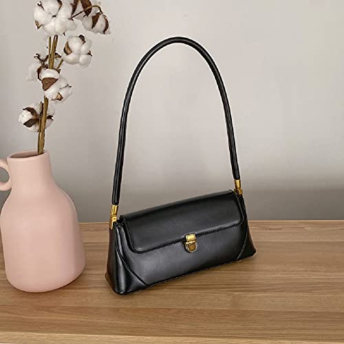 Small Clutch Shoulder Bag for Women Leather Mini Tote Handbag Purse with Buckle Closure - Image 4
