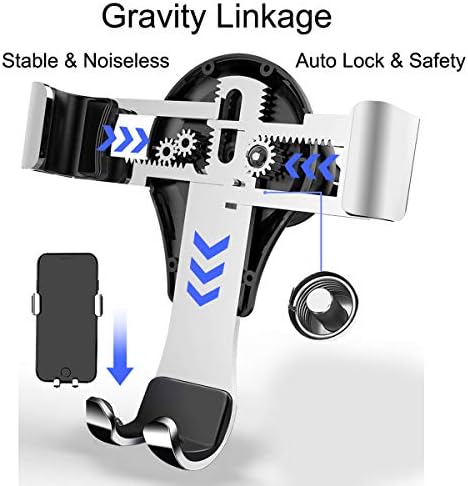 NewTH Phone Holder for Audi A3, 360° Rotation Gravity Auto Lock Stable No Jitter Easy Mount Aluminum Alloy Car Mobile Phone Stand Mount for Audi A3 / S3 2014-2019