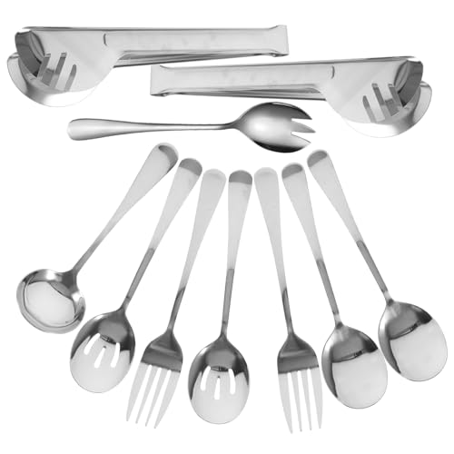 BUGUUYO 1 Juego Juego De Cucharas para Servir Utensilios para Servir Buffet Juego De Cubiertos con Cuchillos para Carne Vajilla Metálica Mostrada Acero Inoxidable Filete Necesidad