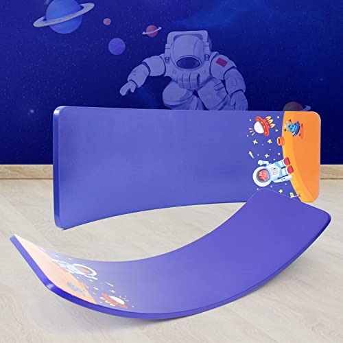 Wooden Wobble Balance Board For Kids, Toddler Montessori Rocker Board Balancing Training, Open-Ended Learning Toys For Indoor Outdoor Exercise Yoga 2+ Years Old #TOP6